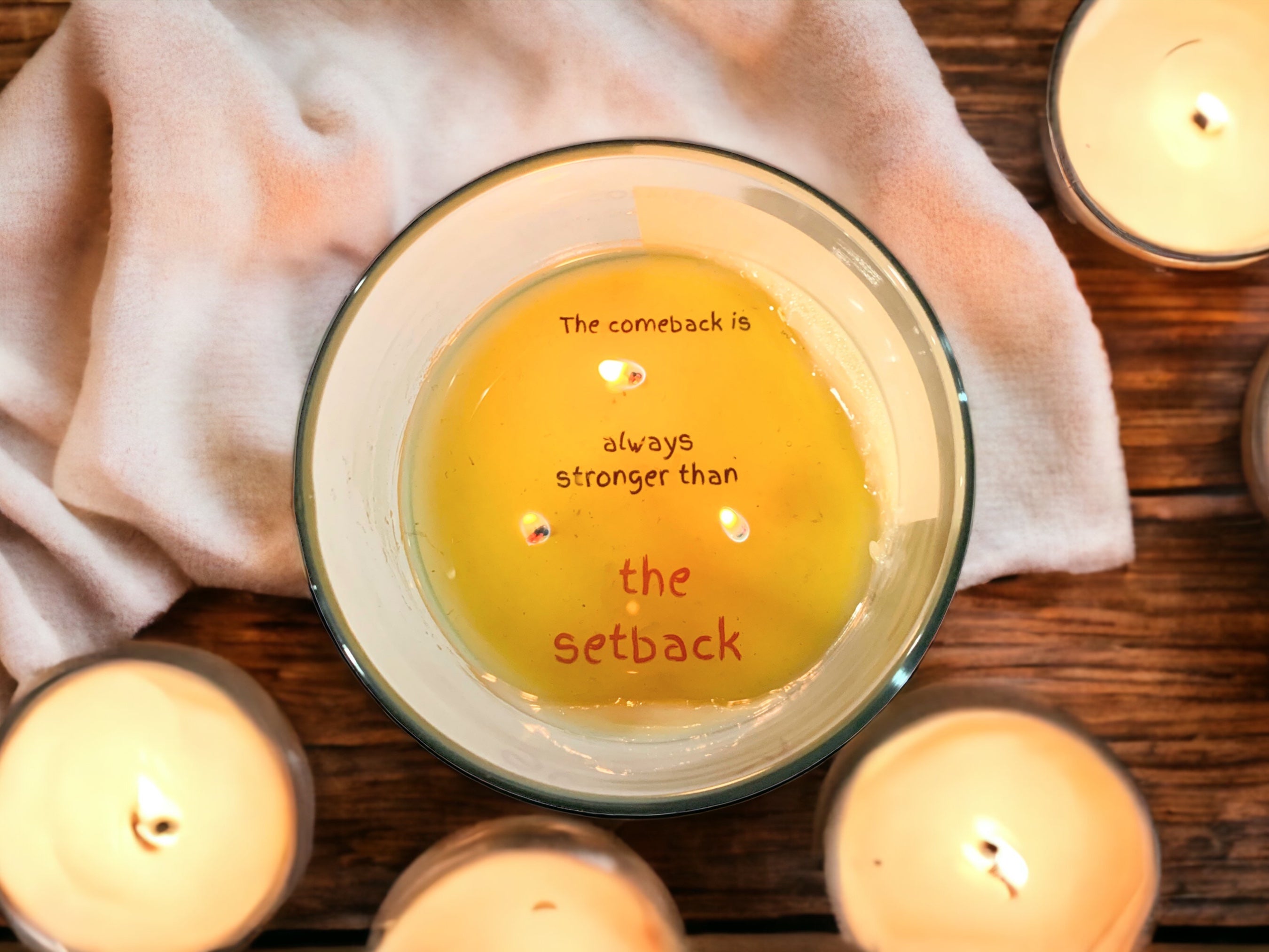 CANDLES WITH HIDDEN MESSAGE